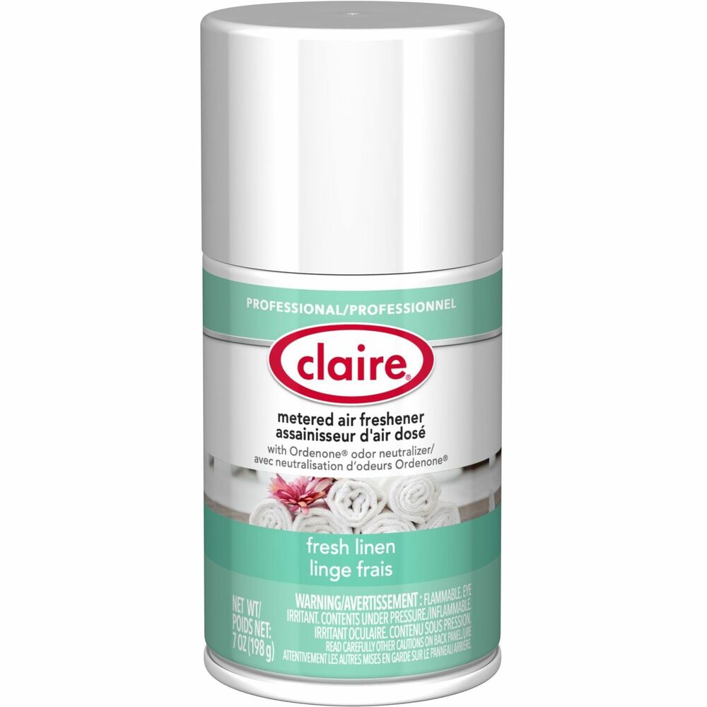 Image of Claire Manufacturing Co Air Freshener,Metered,Fresh Linen,7 oz,12/CT