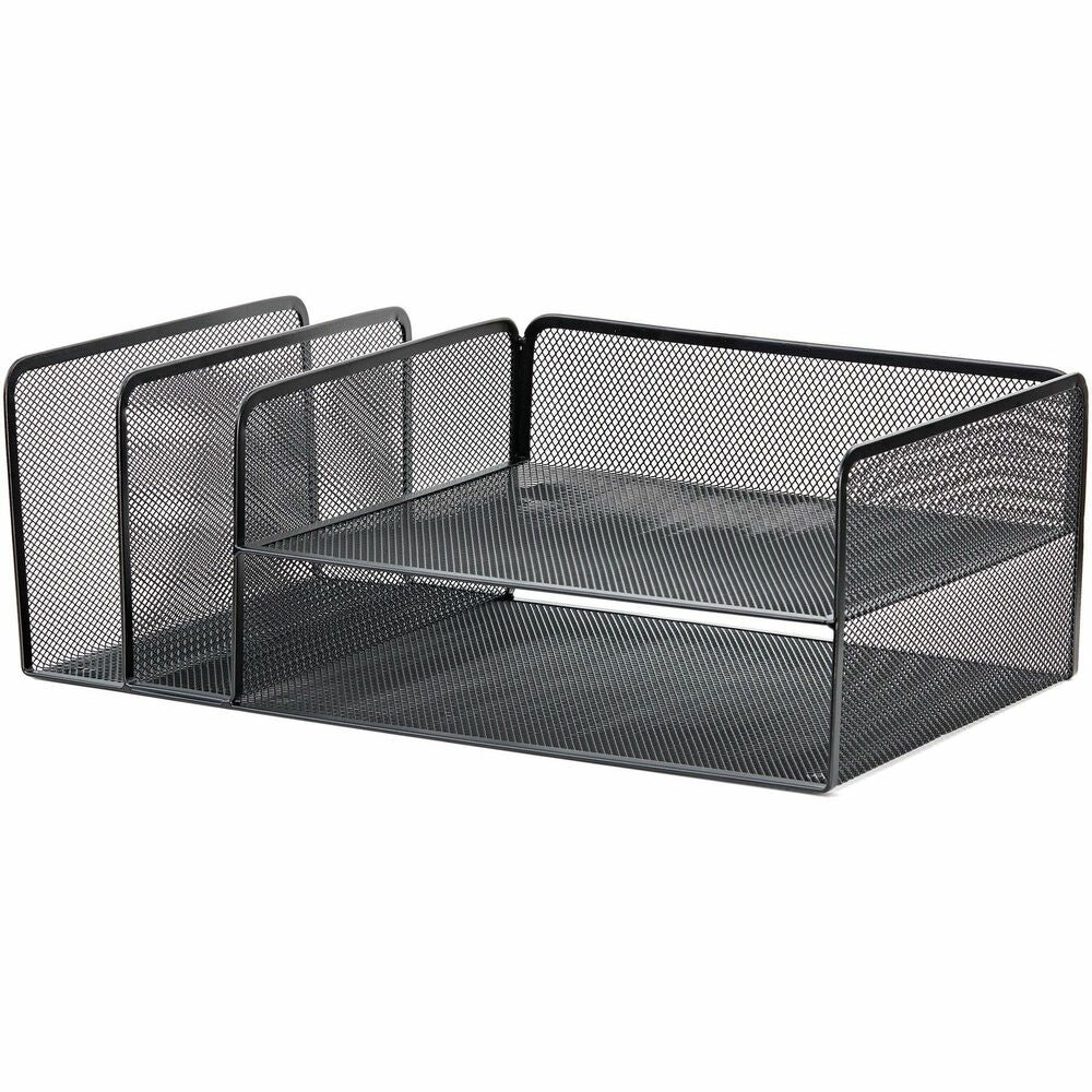 Image of Lorell File Organizer,4-Tier,Vertical/Horizontal,Steel Mesh,BK