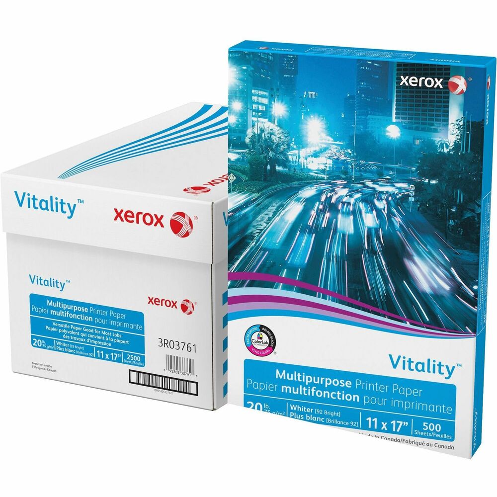 Image of Xerox Printer Paper,20 lb,92 Bright,11"x17",500/RM,5RM/CT,WE