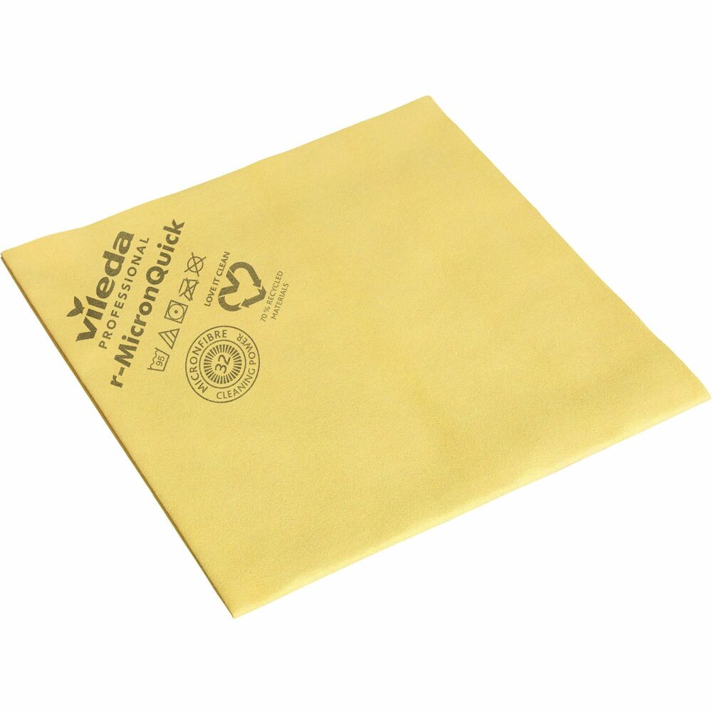 Image of Vileda Professional Cleaning Cloths,Microfiber,Nonwoven,15"x16",5/PK,YW