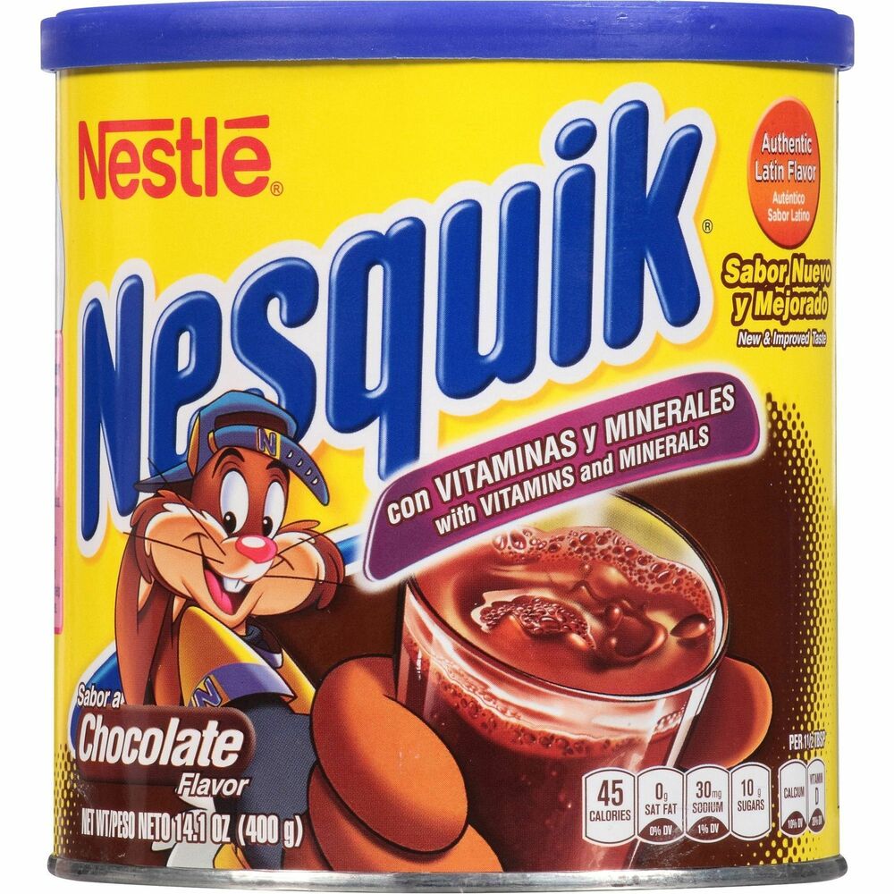 Image of Nestle USA Chocolate Powder,Nesquik,Canister,14.1 oz,BN