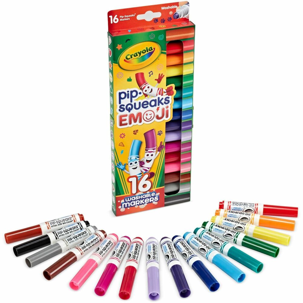 Image of Crayola Marker Stamps,Emojis,Mini,Washable,16/PK,AST
