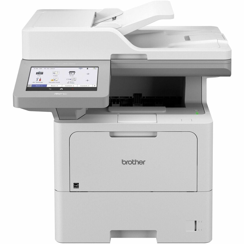Image of Brother Printer,Copy/Scan/Fax,Laser,Monchrme,Wirelss,52ppm,WE