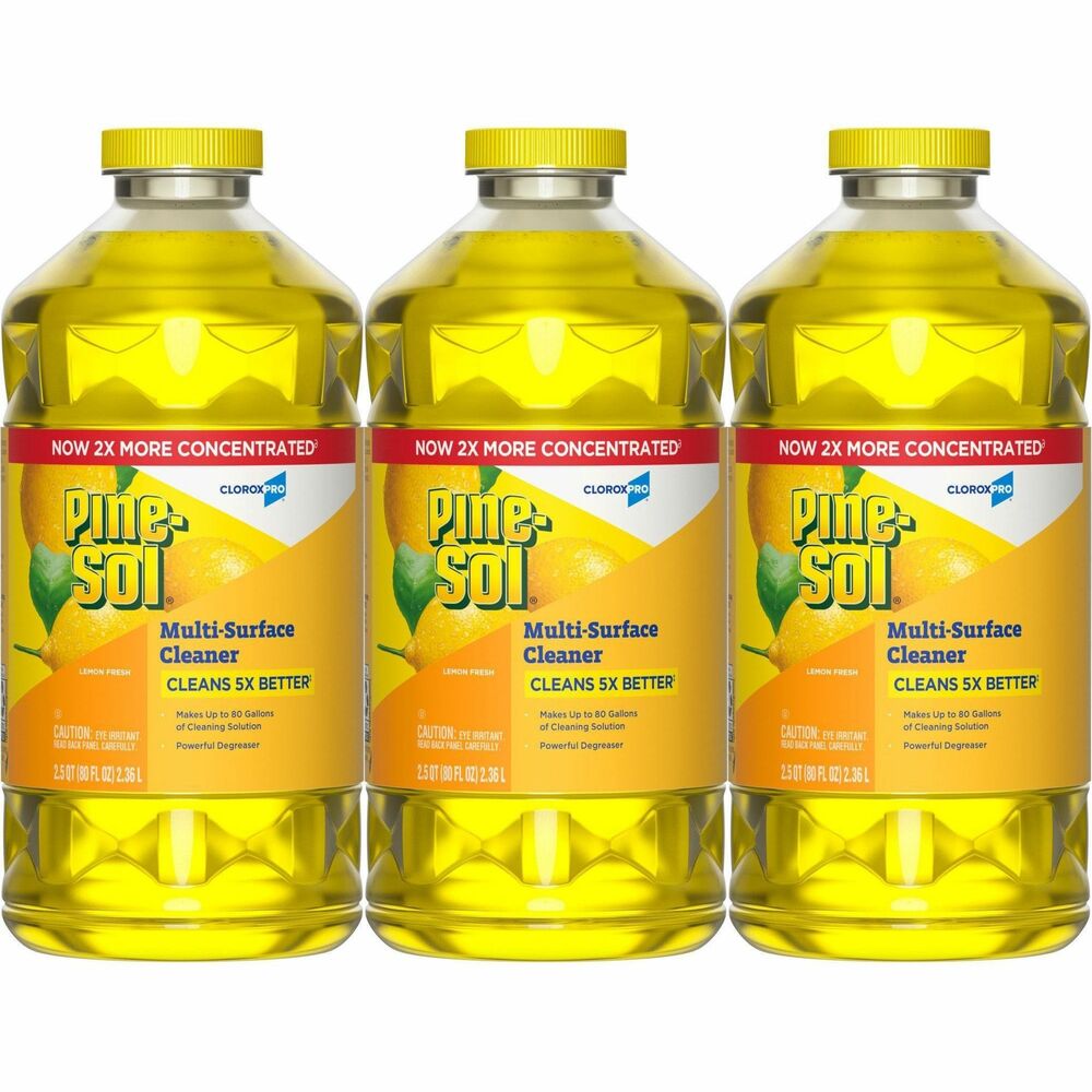Image of Clorox Company Cleaner,Multi-surface,Lemon Fresh,Conc,80oz,3/CT,YW