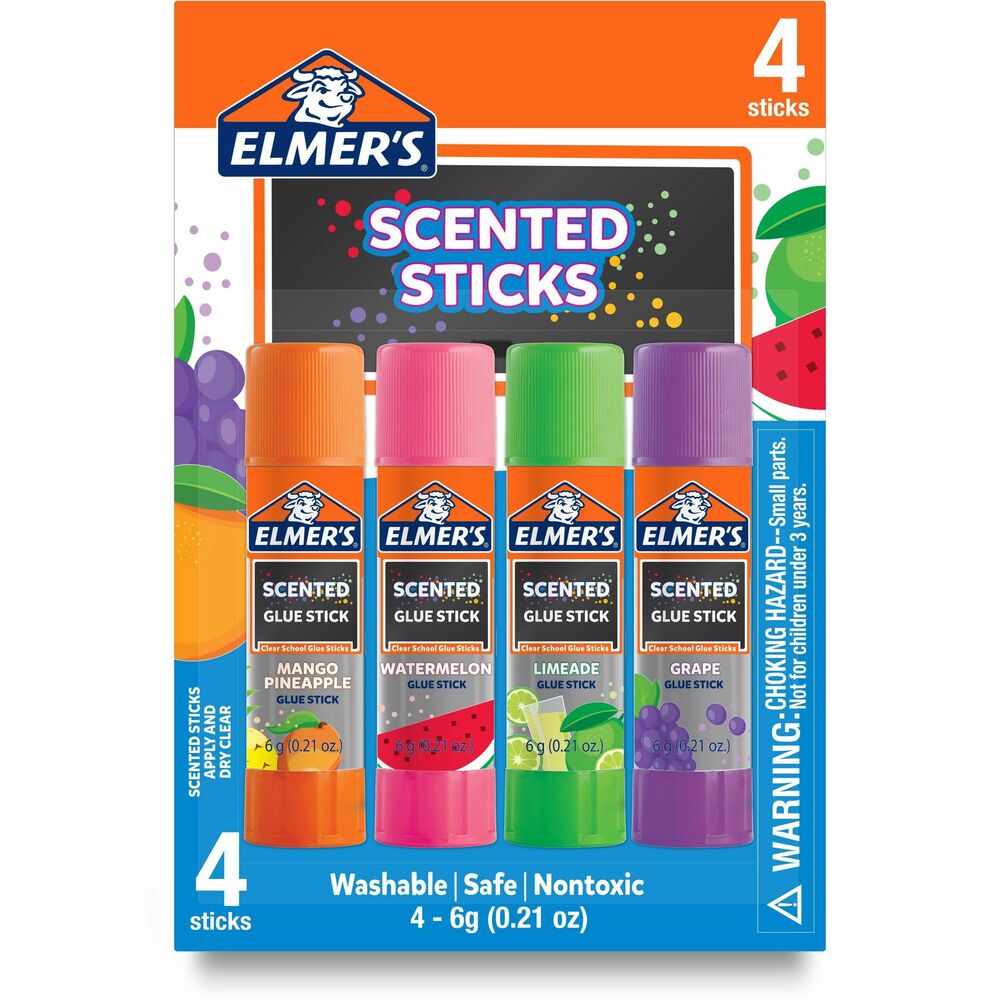 Image of Elmer's Glue Stick,Tropical Scented,4 Scents,4/PK,AST