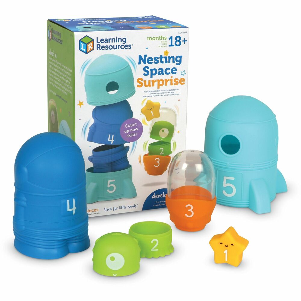 Image of Learning Resources Rocket Set,Space Nesting,Number Recognition,18 Mths,AST