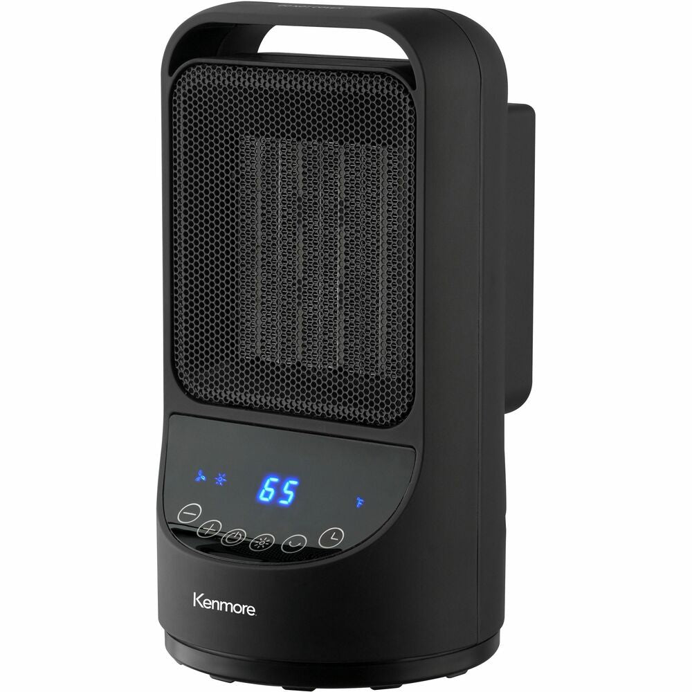Image of ESM Heater,Ceramic,Portable,3 Settings,Timer,Remote,11-1/2",BK