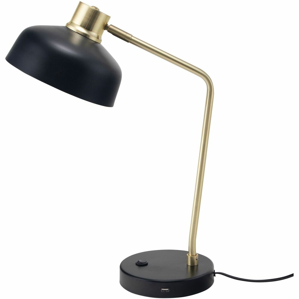 Image of Victory Light USA LLC Desk Lamp,Retro,USB Port,10-Watt,LED,20"H,BK