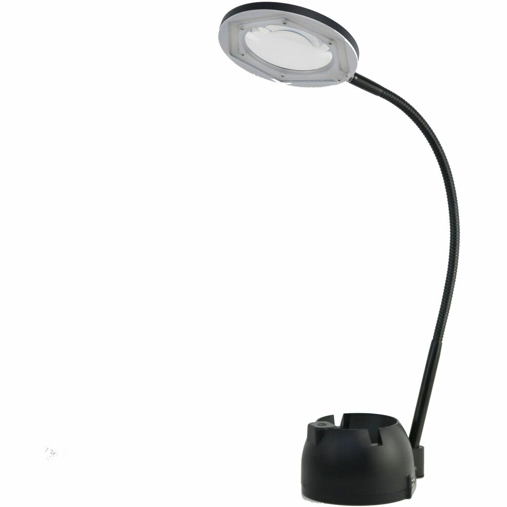 Image of Victory Light USA LLC Lamp,w/Magnifier,USB port,LED,3-Watt,15-3/4"H,BK