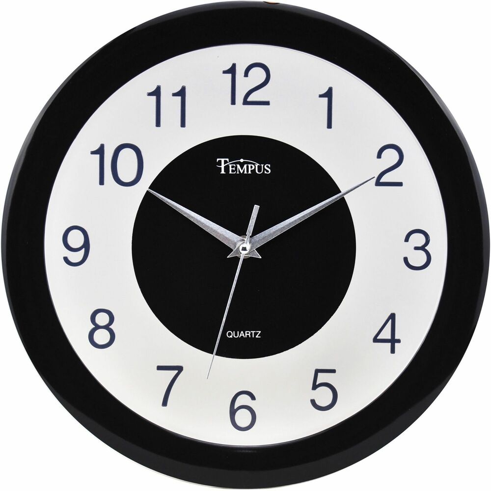 Image of Victory Light USA LLC Wall Clock,Battery-Powered,12" Dia,Translucent BK