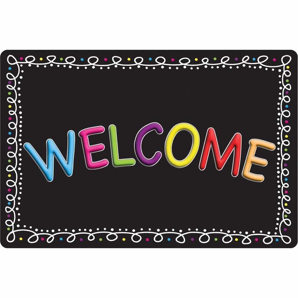 Image of Ashley Productions, Inc. Mat,Welcome,Chalk Loops,23-1/2"x15-1/2",MI