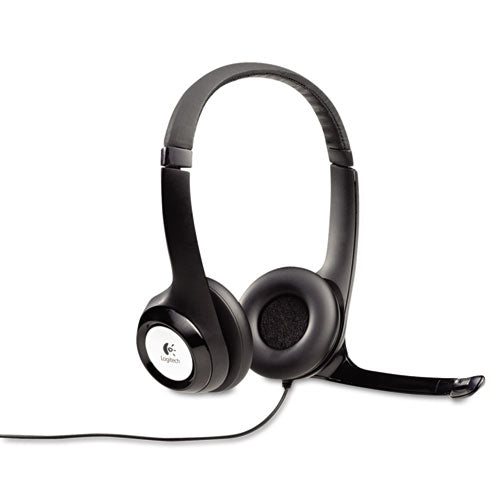 Image of Logitech® H390 Binaural Over The Head USB Headset with Noise-Canceling Microphone, Black
