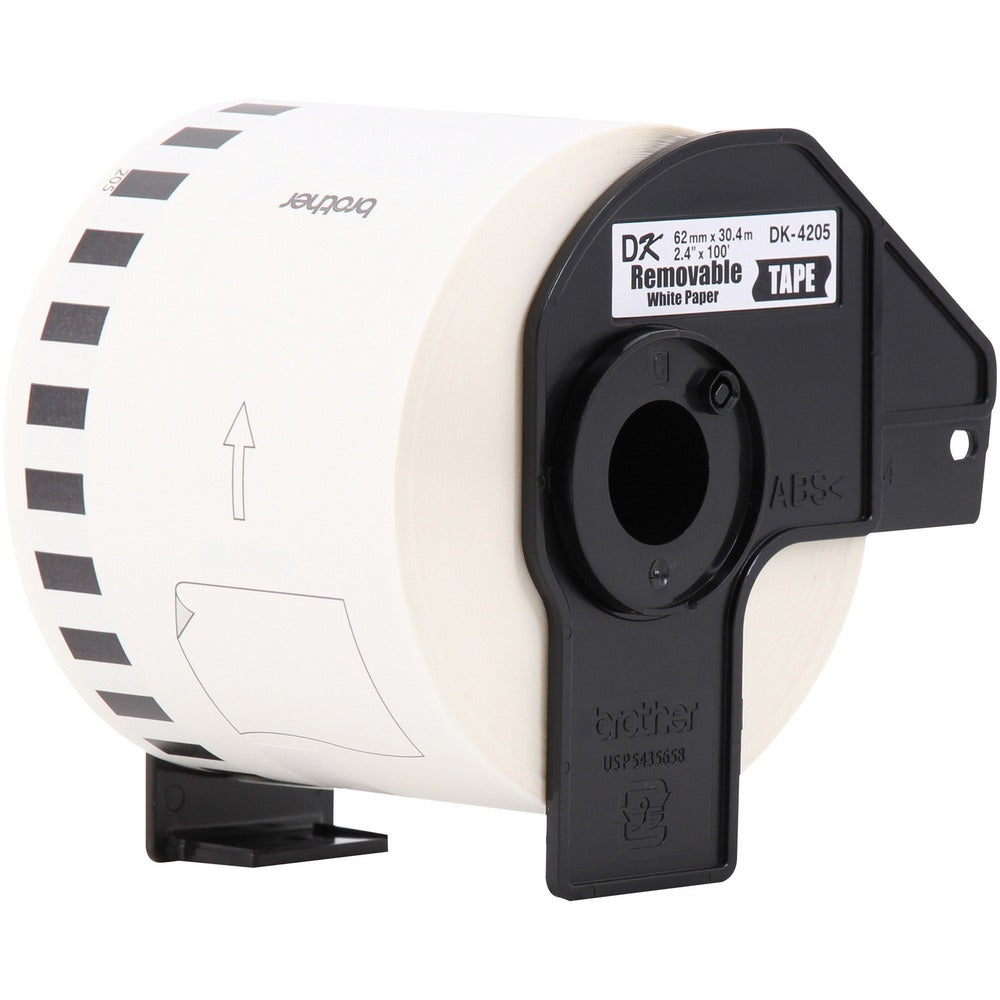 Image of Brother Continuous Tape Roll, Paper, Wide, 2-2/5"x100', White
