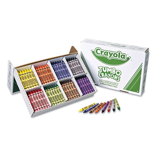 Image of Crayola® Jumbo Classpack Crayons, 25 Each Of 8 Colors, 200/set