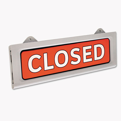 Image of COSCO Message/Business Hours Sign, 15 x 20.5, Black/Red