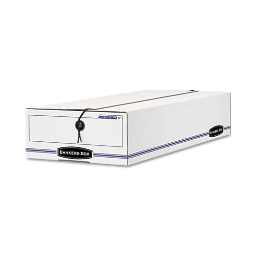 Image of Bankers Box® Liberty Check And Form Boxes, 11" X 24" X 5", White/blue, 12/carton