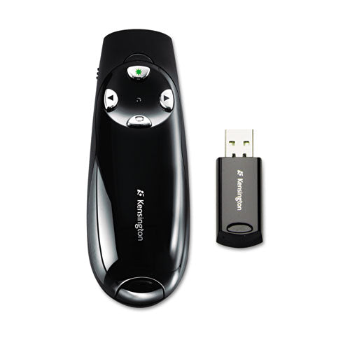 Image of Kensington® Wireless Presenter Pro With Green Laser, Class 2, 150 Ft Range, Black