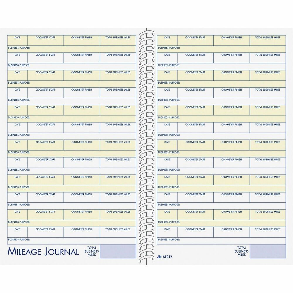 Image of Adams Vehicle Mileage/Expense Jrnl,w/Pckts,5-1/4"x8-1/2",64 Pg,WE