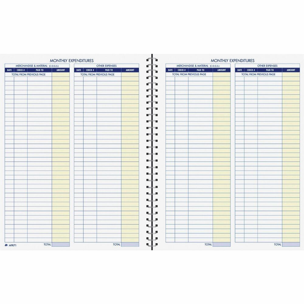 Image of Adams Monthly Record Book, 8-1/2"x11", Royal Blue Cover