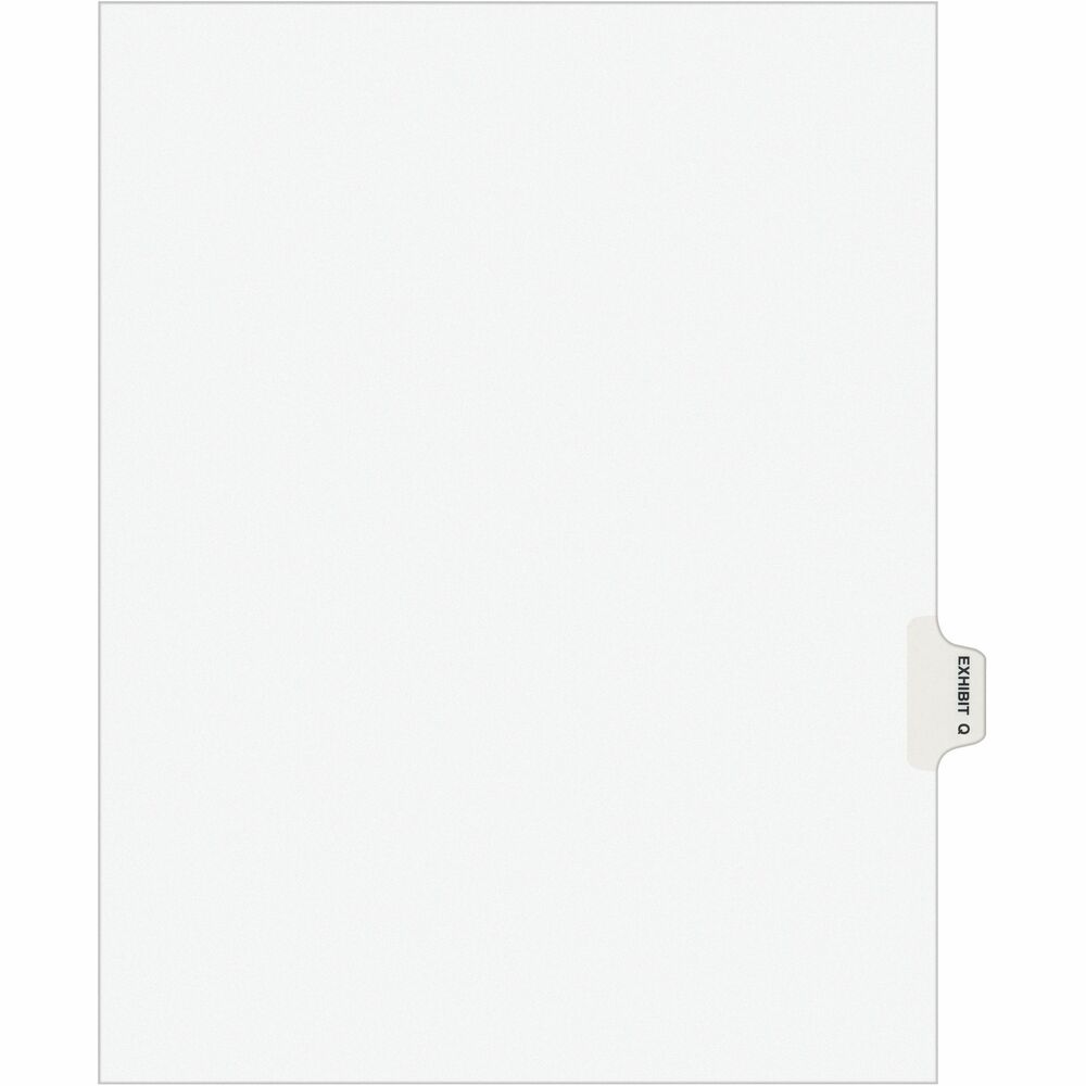 Image of Avery Index Dividers, "Q", Side Tab, 8-1/2"x11", 25/PK, WE
