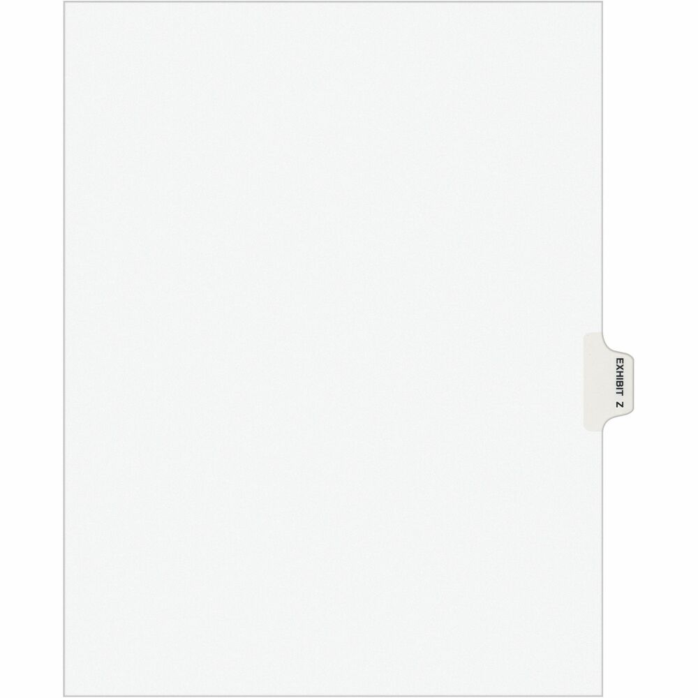 Image of Avery Index Dividers, "Z", Side Tab, 8-1/2"x11", 25/PK, WE