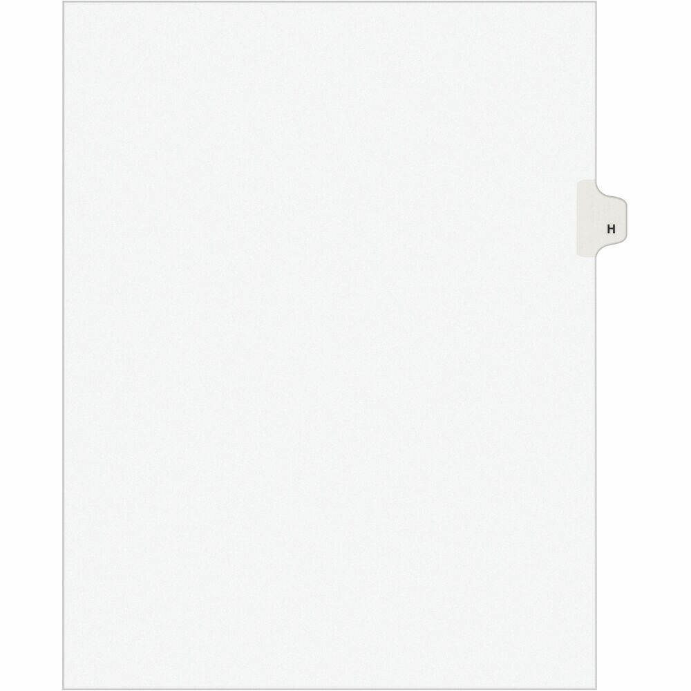 Image of Avery Legal Dividers w/Letter "H", Side Tab, 8-1/2"x11", 25/PK