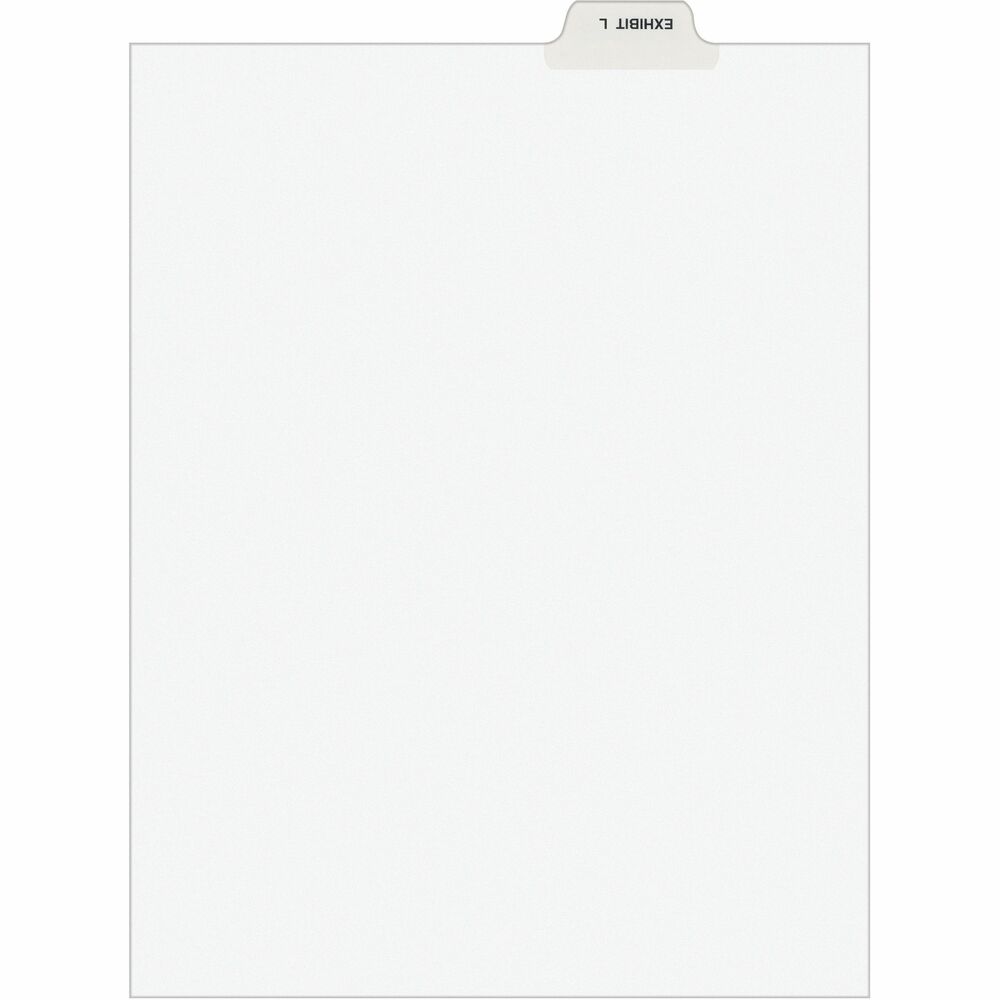 Image of Avery Divider, "Exhibit L", Bottom Tab, 8-1/2"x11", 25/PK, White