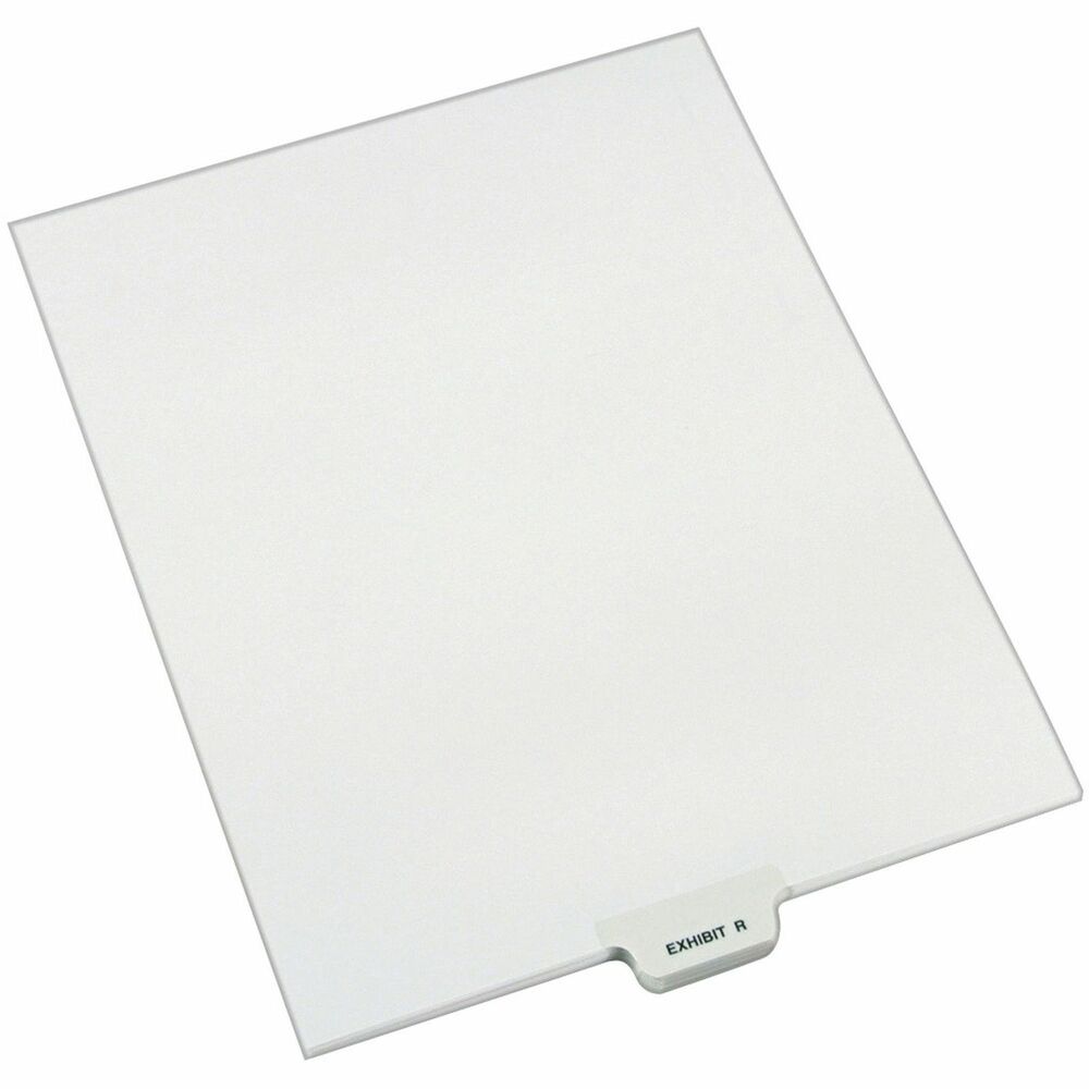 Image of Avery Divider, "Exhibit R", Bottom Tab, 8-1/2"x11", 25/PK, White