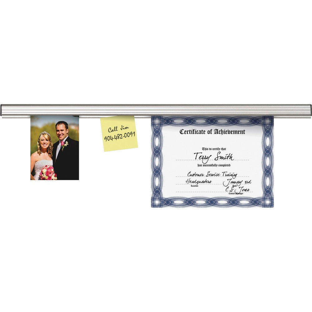 Image of Advantus Corp. Grip-A-Strip Display Rail, 96"L, Satin