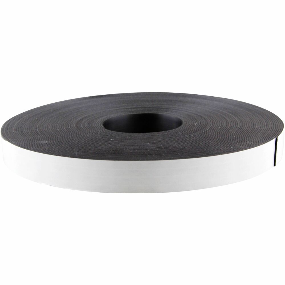 Image of Baumgartens Adhesive Magnetic Tape, Flexible, 1"x100' Roll, Black