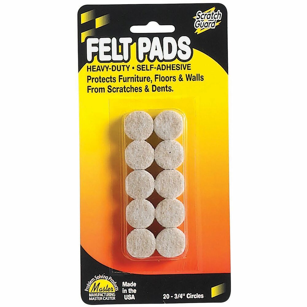 Image of Master Caster Felt Pads, Round, 3/4" Diameter, 20/PK, Beige