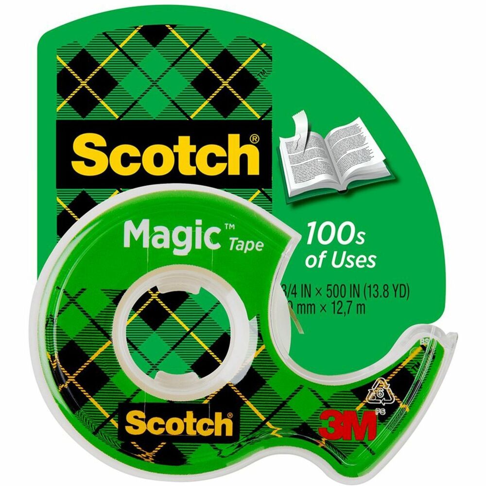 Image of 3M Magic Tape With Dispenser, 3/4"x650", 1/RL,Clear