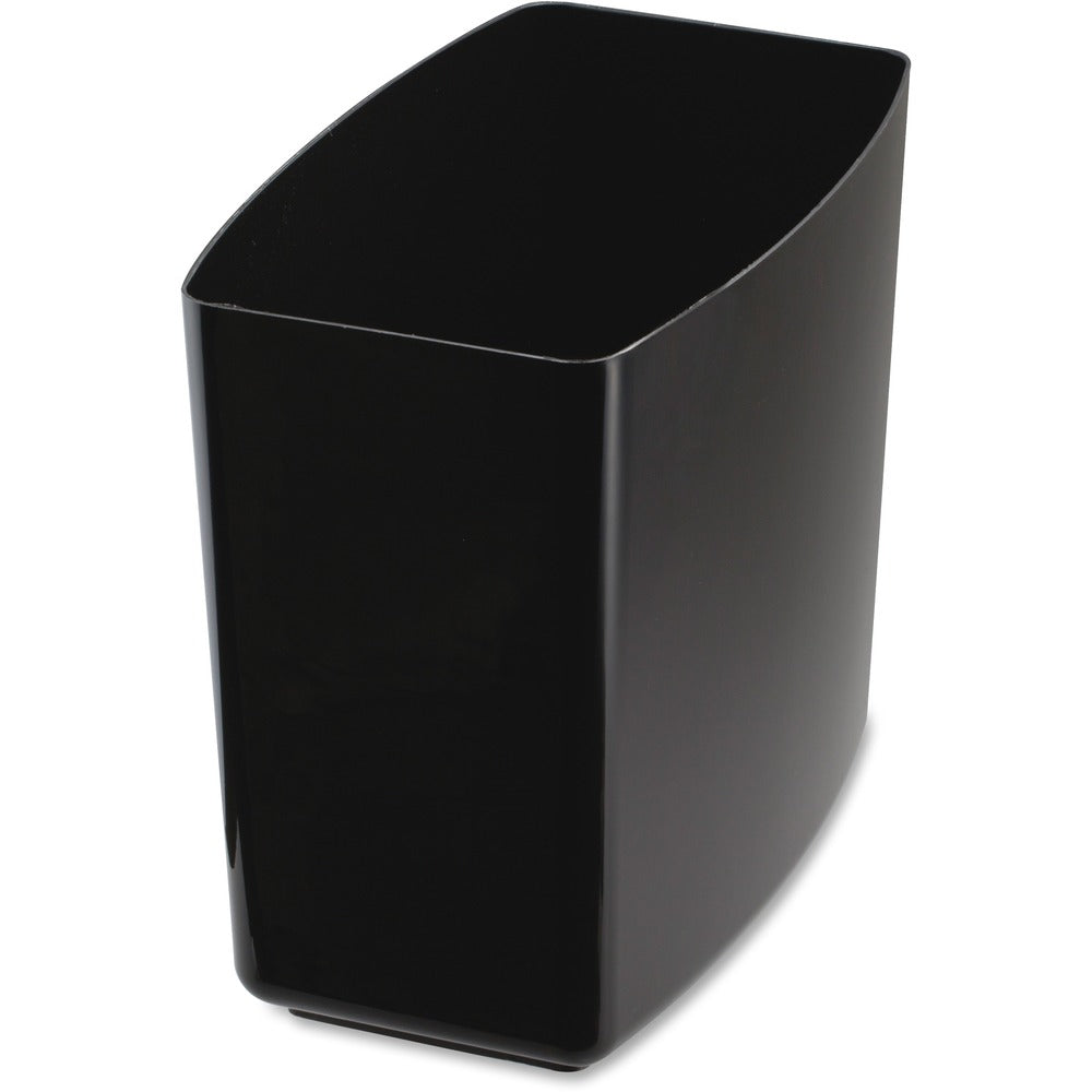 Image of Officemate Waste Container,20 qt. Capacity,13-5/8"x8-1/2"x12-3/4",Black