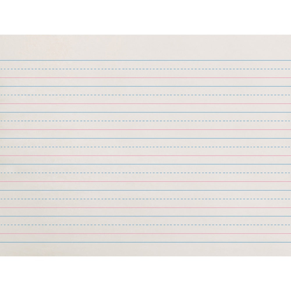 Image of Pacon Newsprint w/Broken Midline,5/8"Rule,10-1/2"x8",500/PK,WE