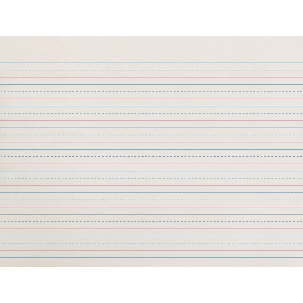 Image of Pacon Newsprint w/Broken Midline,1/2"Rule,10-1/2"x8",500/PK,WE