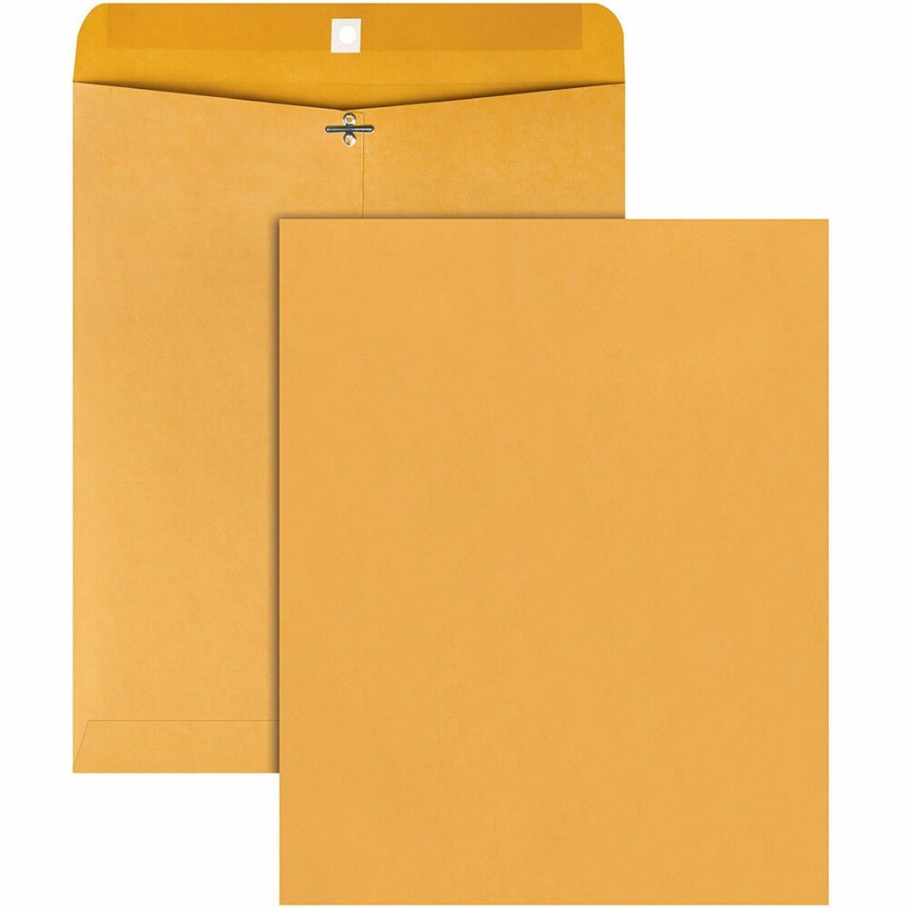Image of Quality Park Clasp Envelopes, Gummed, 28Lb, 11-1/2"x14-1/2", 100/BX, KFT