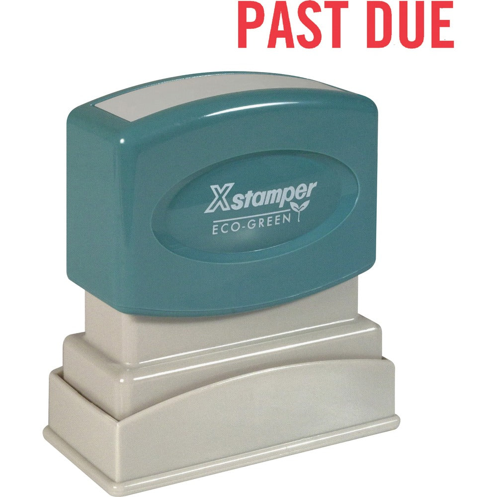 Image of Shachihata Inc "Past Due" Ink Stamp, 1/2"x1-5/8", Red Ink