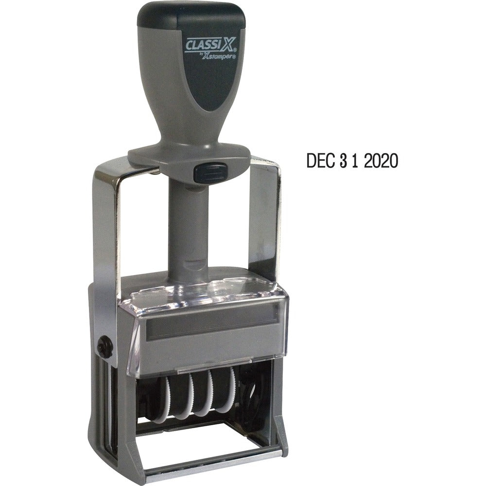Image of Shachihata Inc Self-Inking Line Dater, 10-Year Dater, Heavy-Duty, Black