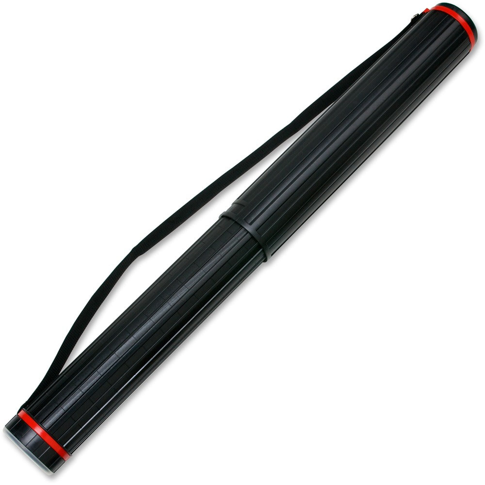 Image of Chartpak Telescoping Document Tube,w/Strap,26" to 43-3/8"L,3-1/2"D,BK