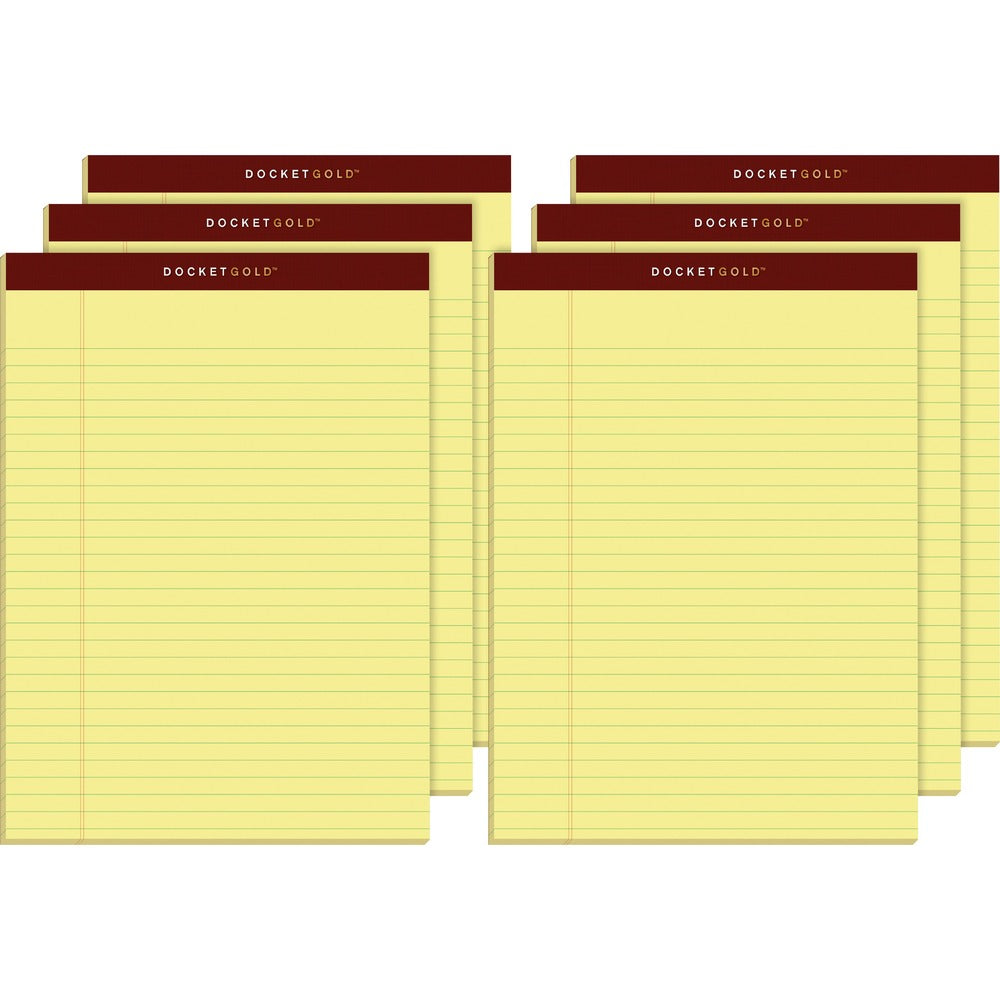 Image of Tops Writing Pad, Legal Ruled, 50 Shts, 8-1/2"x11-3/4", 6/PK, CA
