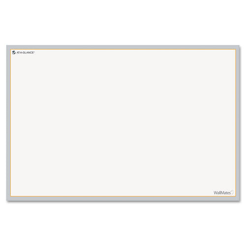 Image of AT-A-GLANCE® Wallmates Self-Adhesive Dry Erase Writing/planning Surface, 36 X 24, White/gray/orange Sheets, Undated
