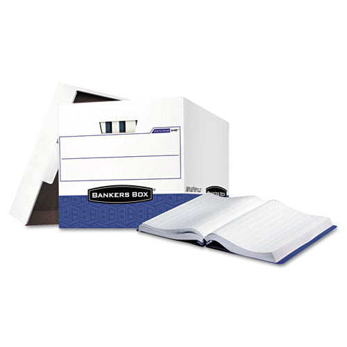 Image of Bankers Box® Data-Pak Storage Boxes, Letter Files, 13.75" X 17.75" X 13", White/blue, 12/carton