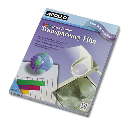 Image of Apollo® Color Laser Transparency Film, 8.5 X 11, 50/box