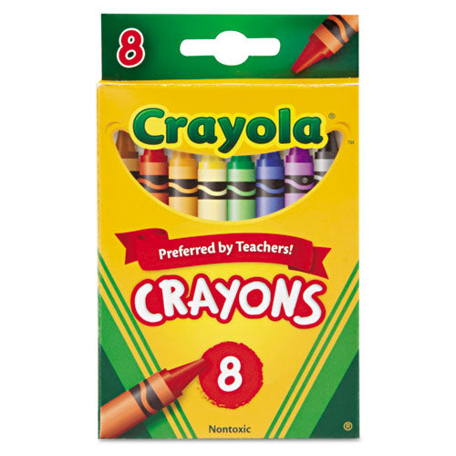 Image of Crayola® Classic Color Crayons, Peggable Retail Pack, Peggable Retail Pack, 8 Colors/pack