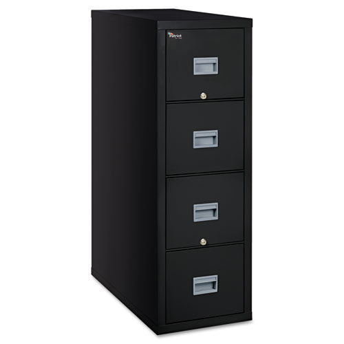 Image of FireKing® Patriot By Fireking Insulated Fire File, 1-Hour Fire Protection, 4 Legal-Size File Drawers, Black, 20.75" X 31.63" X 52.75"