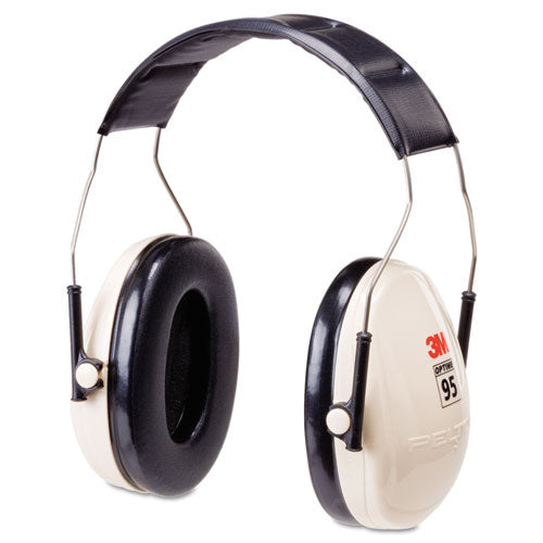 Image of 3M PELTOR OPTIME 95 Low-Profile Folding Ear Muff H6f/V, 21 dB, Beige/Black