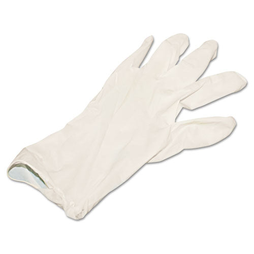 Image of Boardwalk® Powder-Free Synthetic Vinyl Gloves, Large, Beige, 4 Mil, 100/box