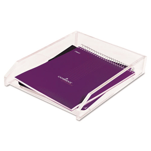 Image of Kantek Clear Acrylic Letter Tray, 1 Section, Letter Size Files, 10.6" x 13.9" x 2.5", Clear