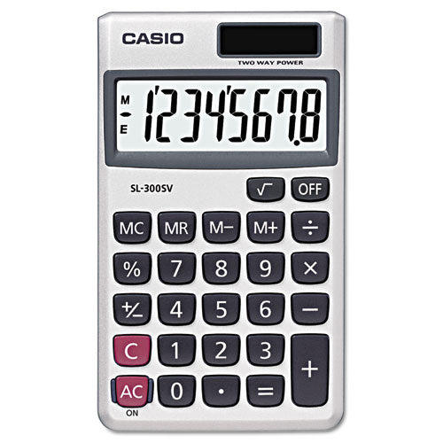 Image of Casio® SL-300SV Handheld Calculator, 8-Digit LCD