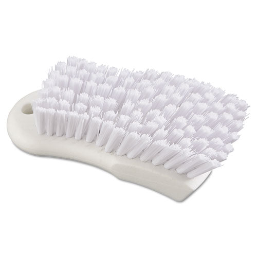 Image of Boardwalk® Scrub Brush, White Polypropylene Bristles, 6" Brush, 6" Handle